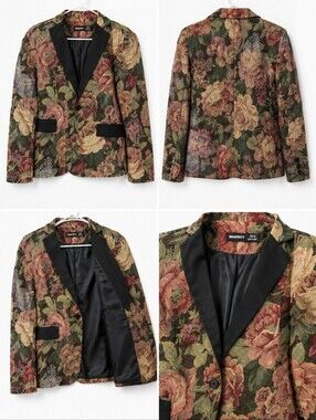 Manfinity Floral Tapestry Blazer